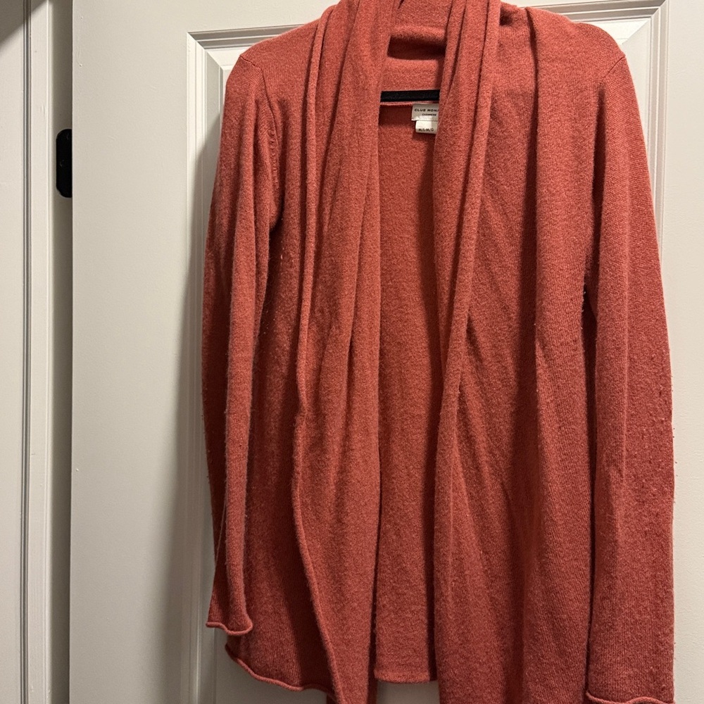 Club Monaco Cashmere Cardigan in Pink Berry